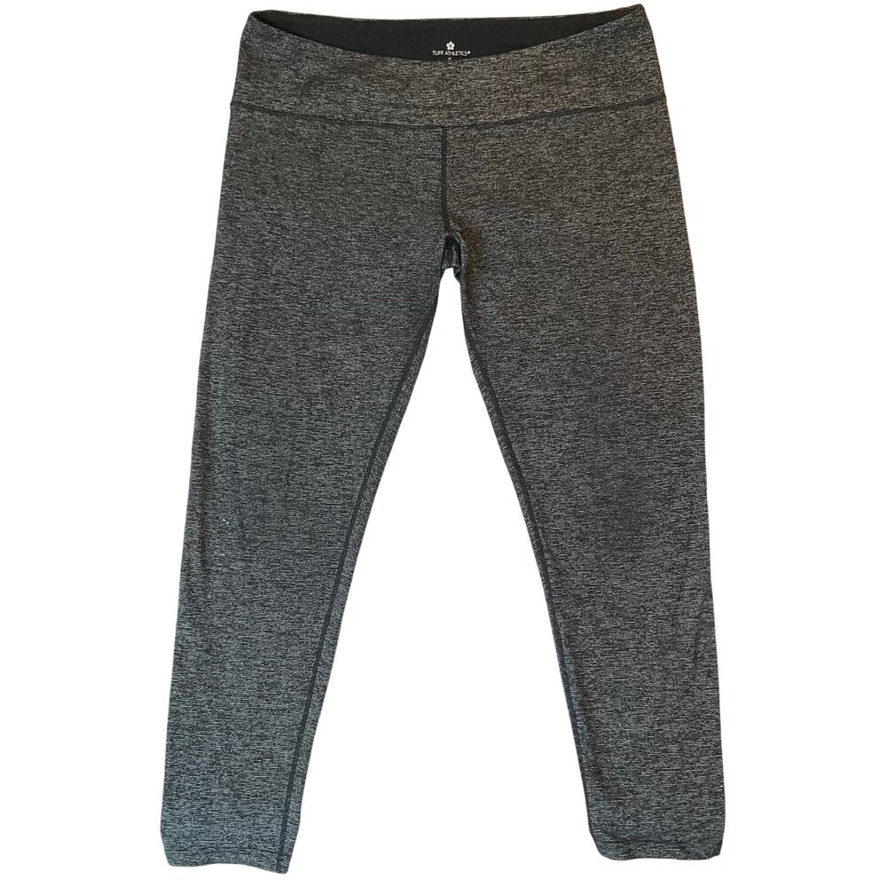Tuff Athletics Women Leggings size XL Full length Mid Rise Stretchy Gray